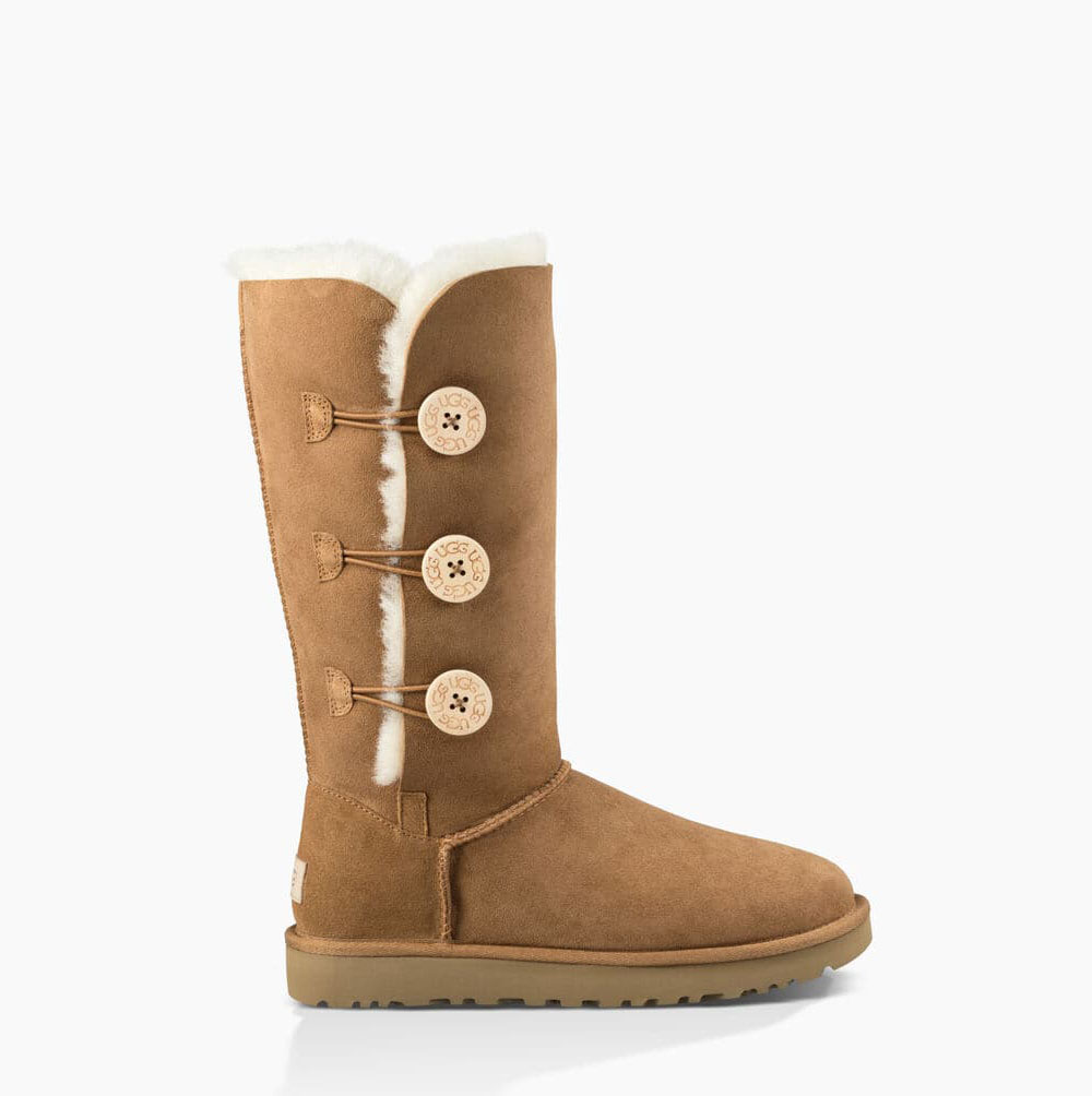 UGG Bailey Button Triplet II - Boots Dame - Brune (NO-H819)